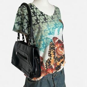 Y2K Butterfly Blouse with Rhinestones